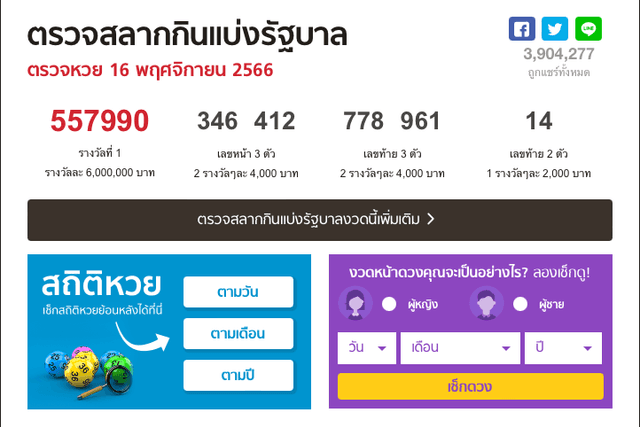 กติกาหวยรัฐบาลไทย